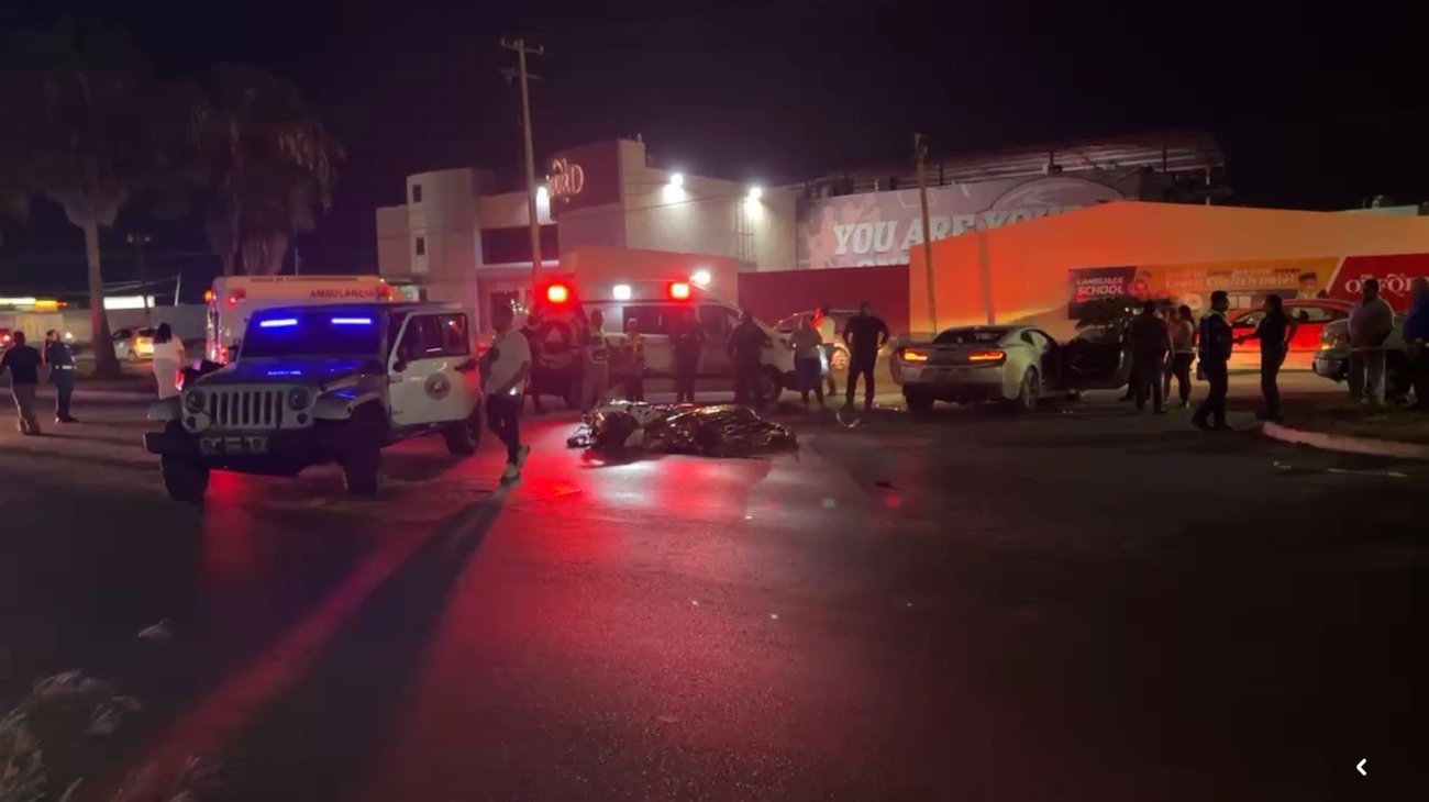 Muere motociclista tras chocar contra Camaro en Reynosa