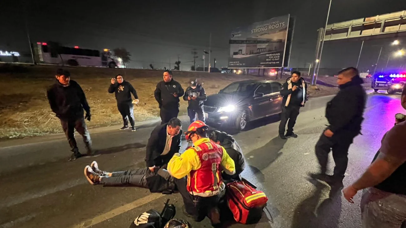 Muere motociclista tras chocar con bloque de concreto