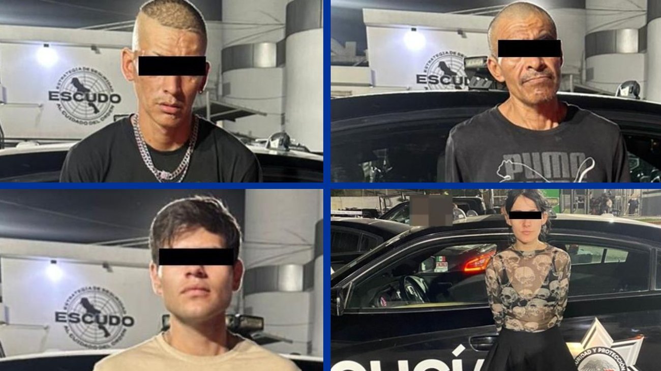 Detienen a cuatro con droga y radios en Monterrey