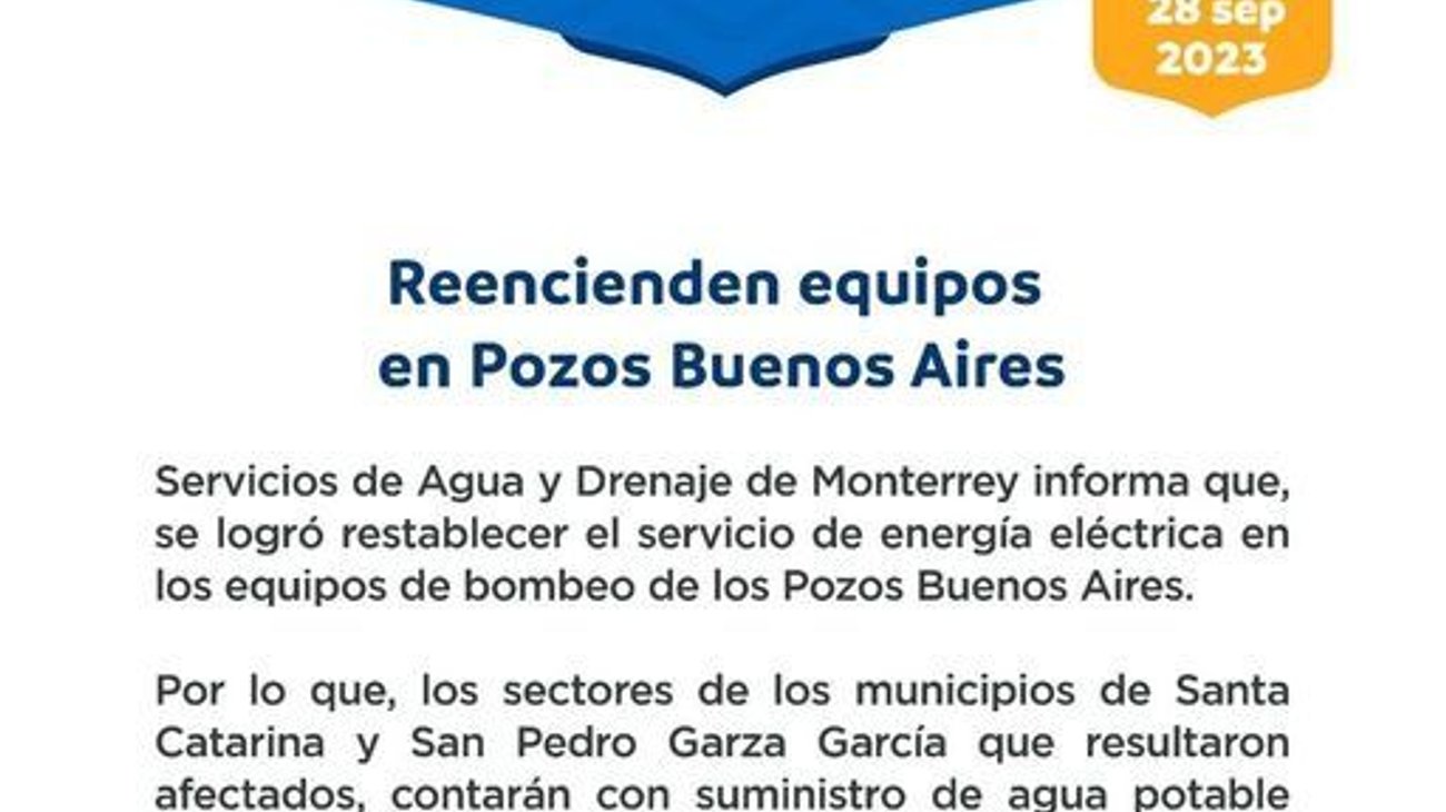 Agua y Drenaje repara fallas en pozos Buenos Aires 
