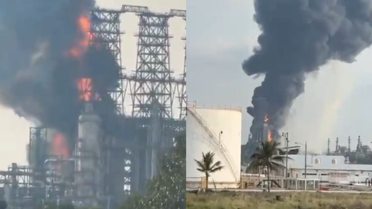 Arde de nuevo refinería de Dos Bocas en Tabasco