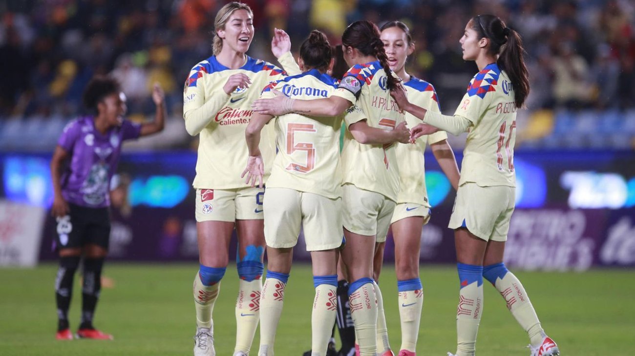 América femenil golea 6-0 al Pachuca y tiene un pie en semis