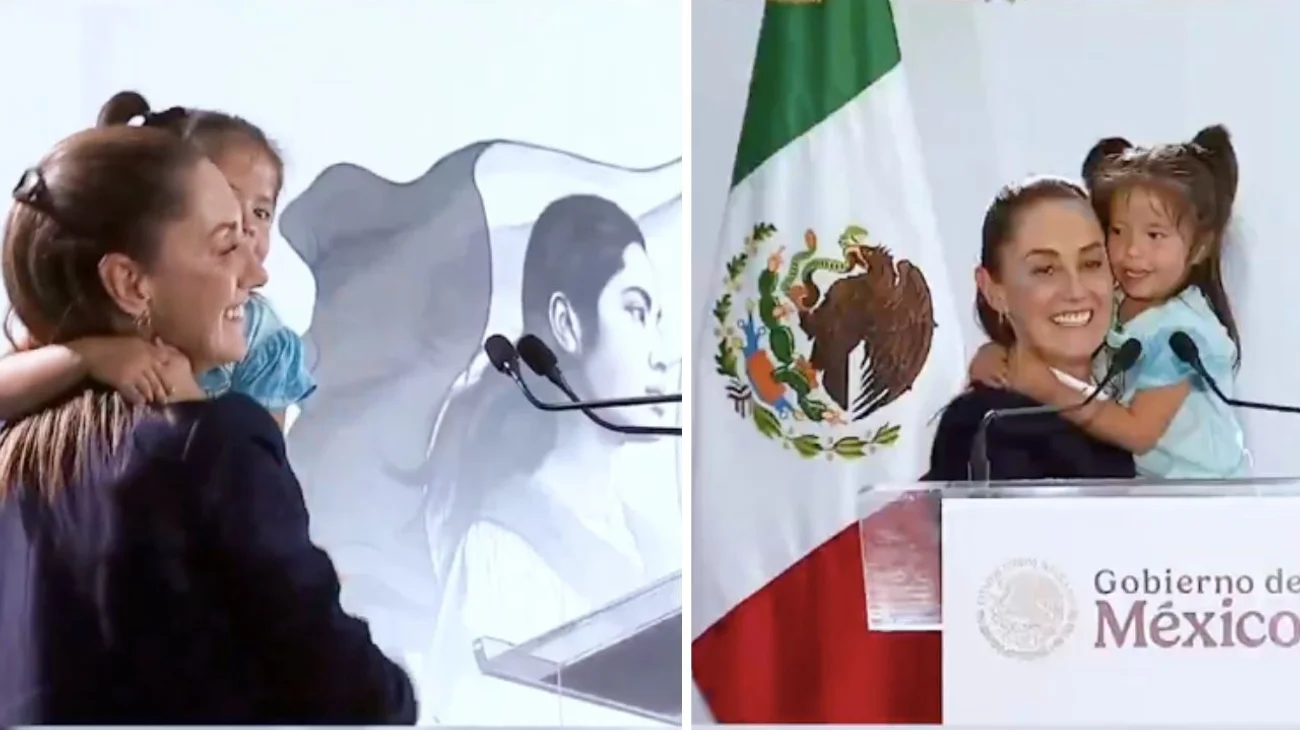 'Aquí está la presidenta': dice niña a Claudia Sheinbaum