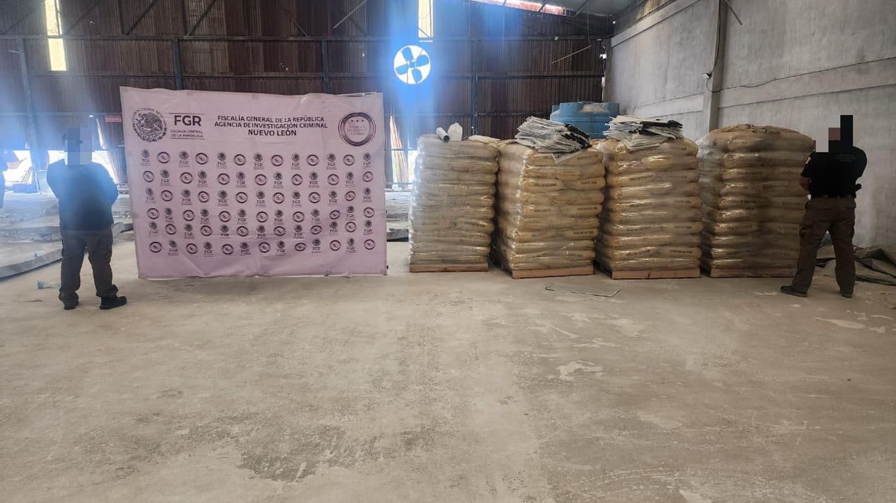 Aseguran media tonelada de metanfetaminas en Escobedo