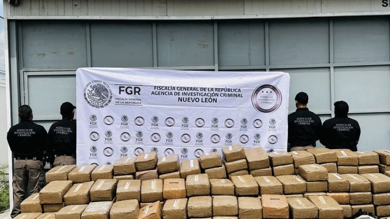 Aseguran más de una tonelada de marihuana en Apodaca