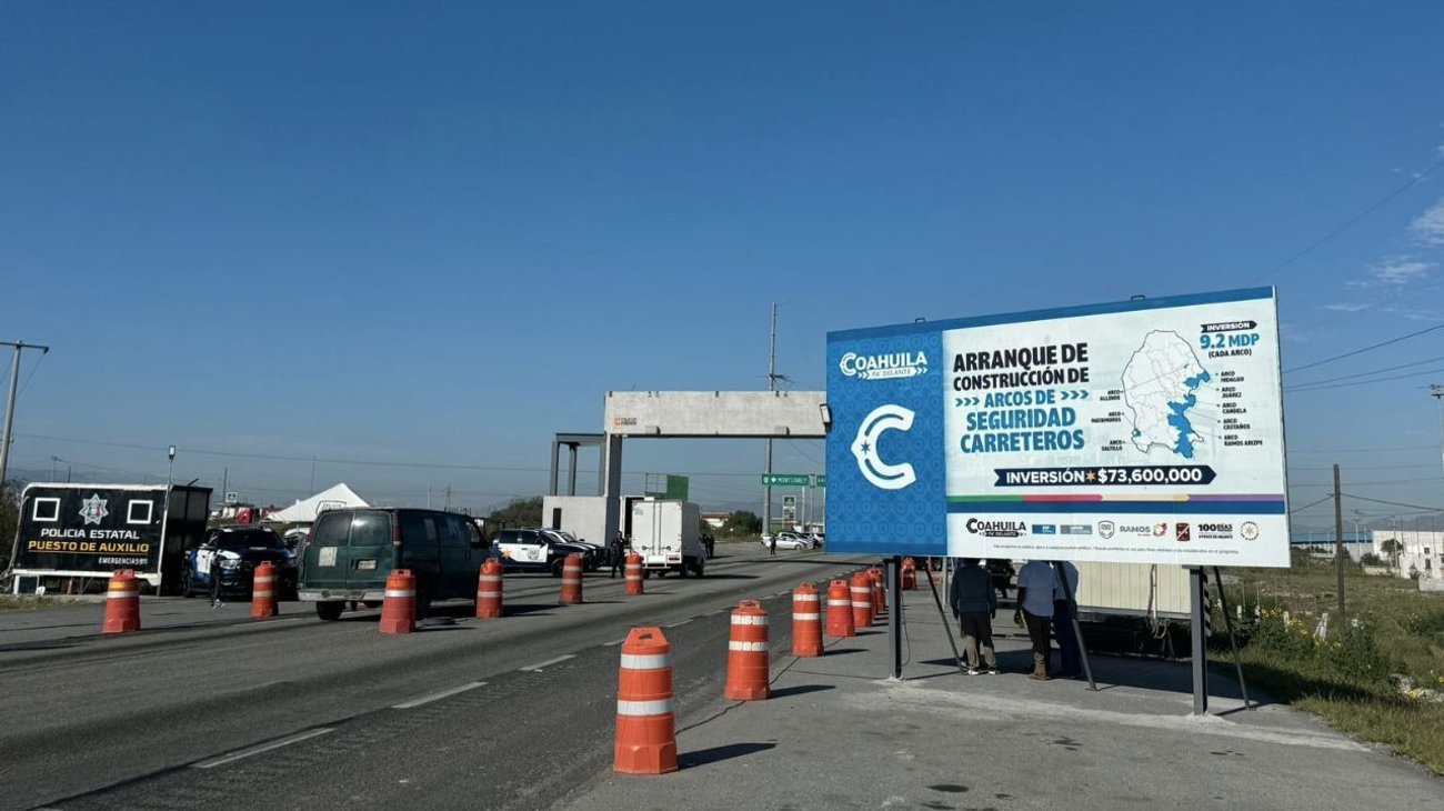 Avanza construcción de arco de seguridad en Coahuila