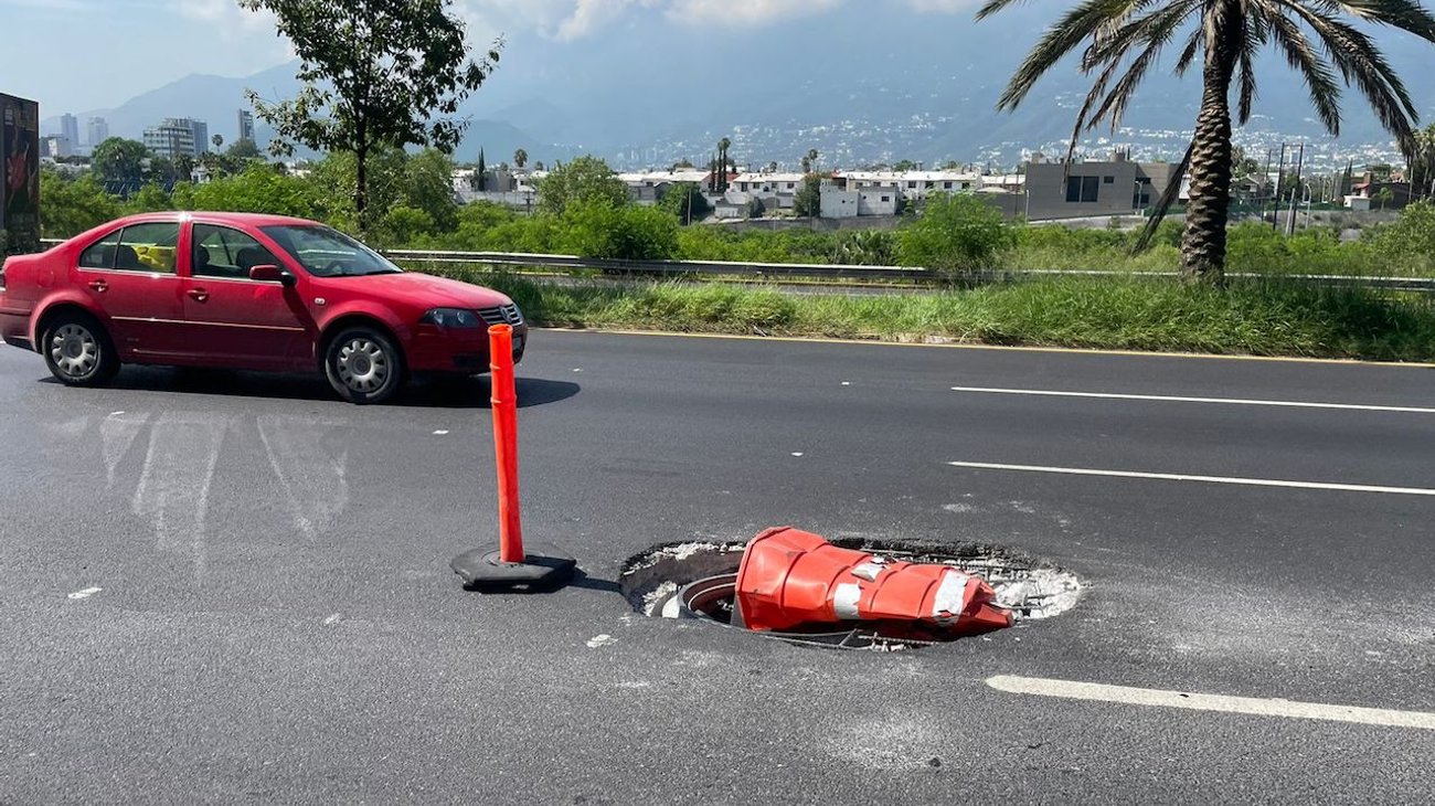 Aparece peligroso bache en el bulevar Constitución 