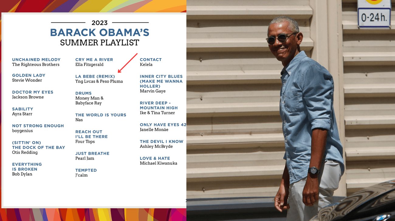 Peso Pluma aparece en lista de canciones favoritas de Obama