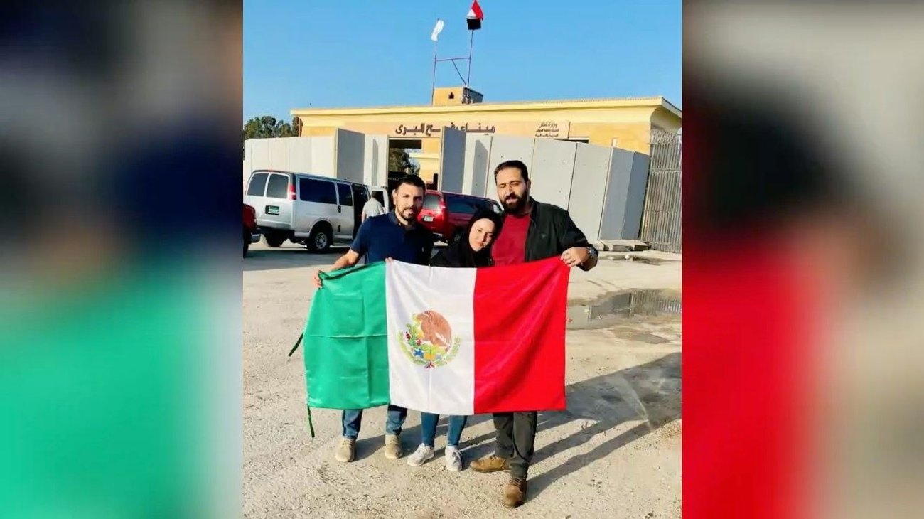 Sale segunda mexicana junto a su esposo de la Franja de Gaza