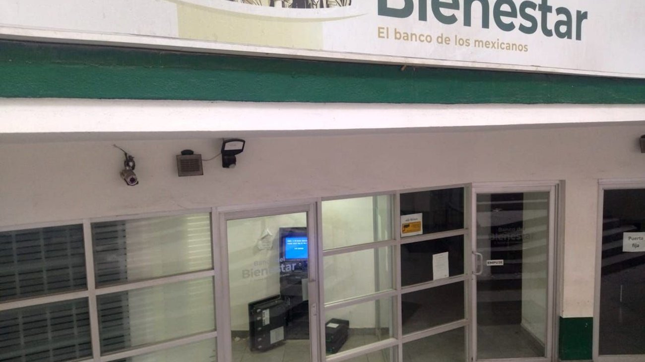 Desmantelan cajero del Bienestar; descartan robo