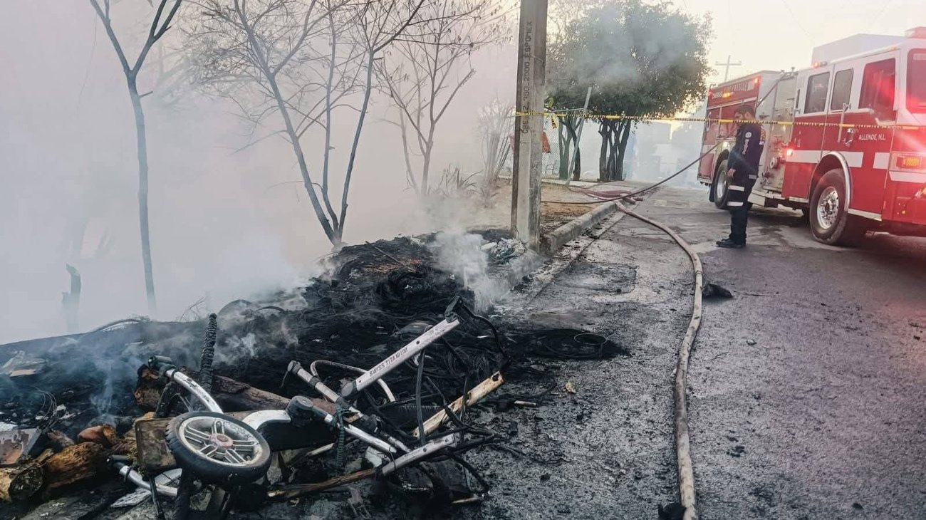 Encuentran persona calcinada tras incendio en Allende