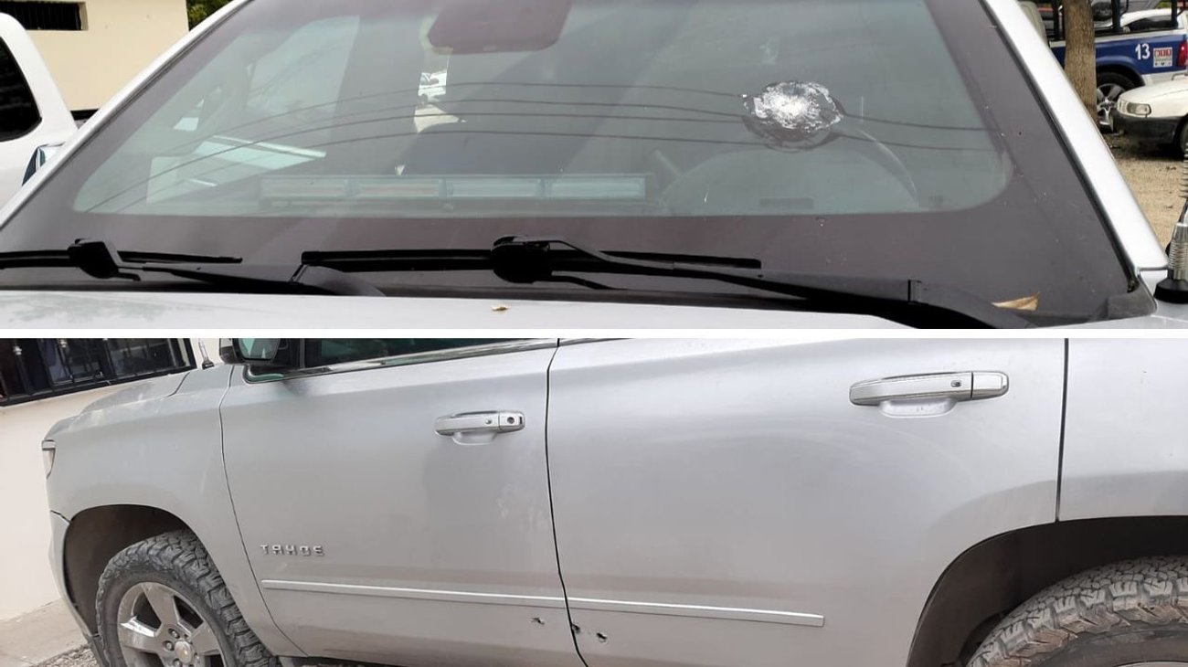 Balean camioneta blindada del municipio de Aramberri