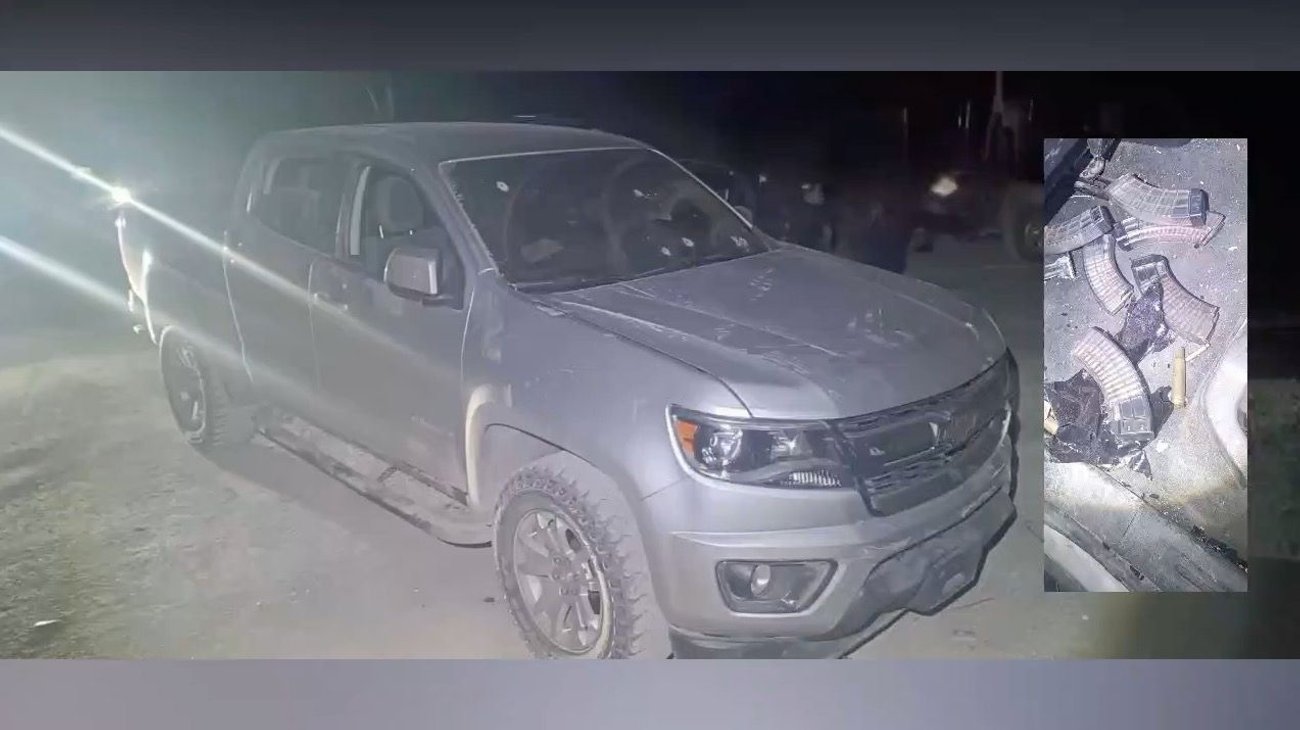 Asegura Fuerza Civil camioneta y armas en Lampazos