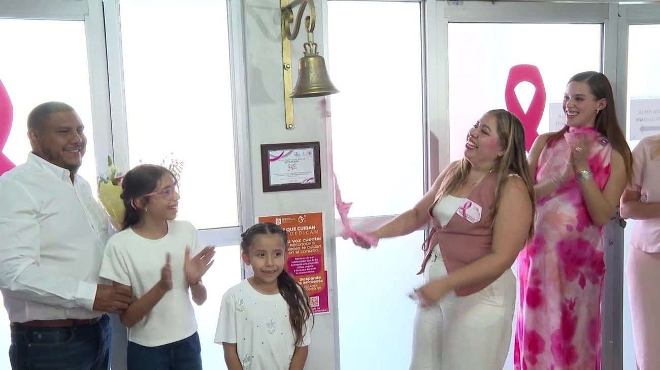 Atestiguan toque de campana de sobreviviente al cáncer