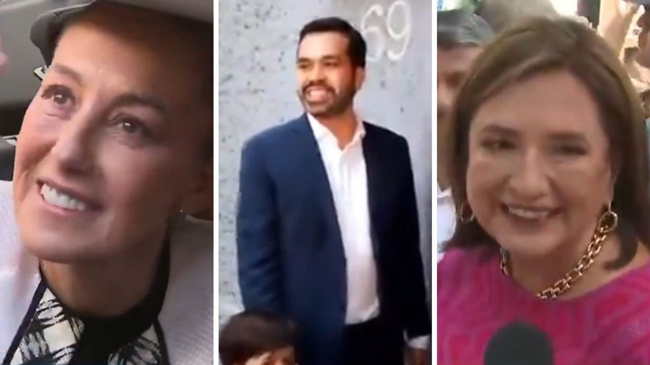 Candidatos presidenciales acuden a casillas a emitir su voto