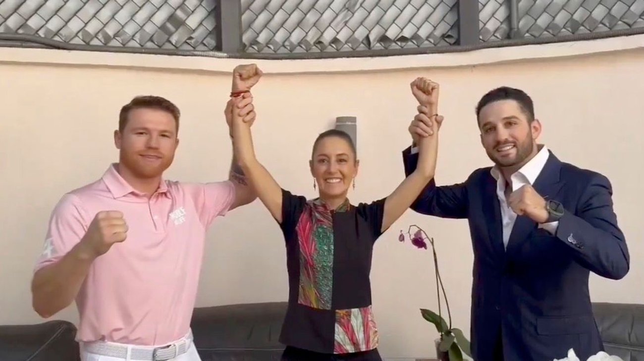 Canelo Álvarez se reúne con Sheinbaum y anticipa su victoria