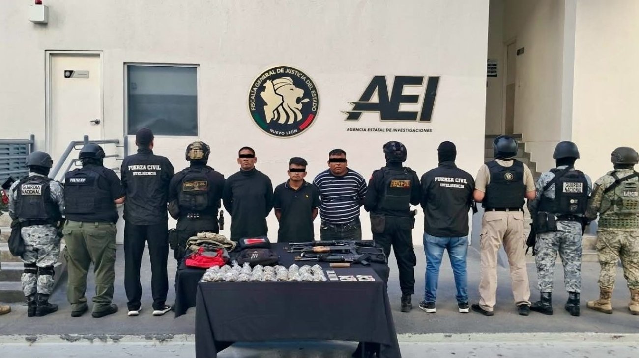 Detienen a tres hombres tras enfrentamiento en General Treviño
