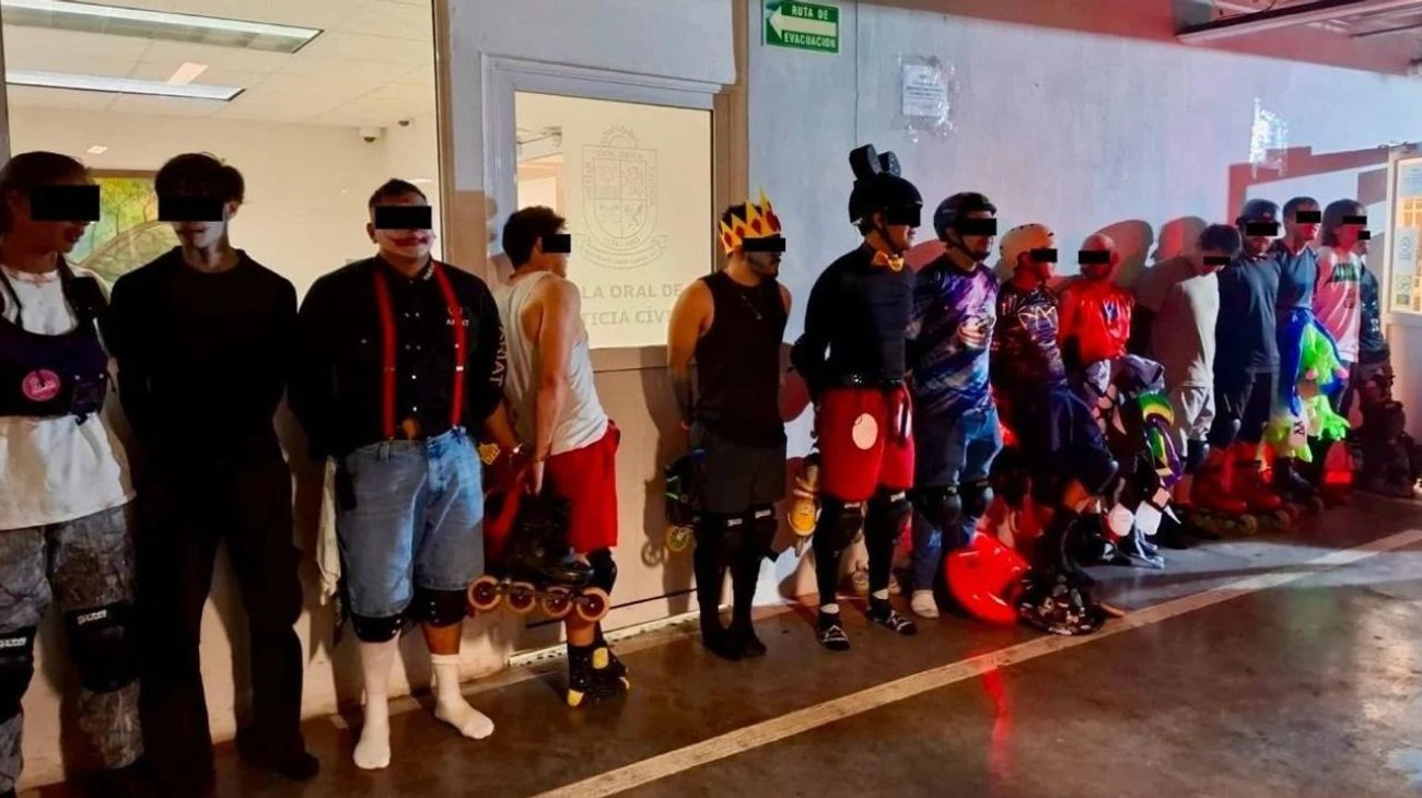 Arrestan a 24 patinadores por recorrido en San Pedro sin permiso