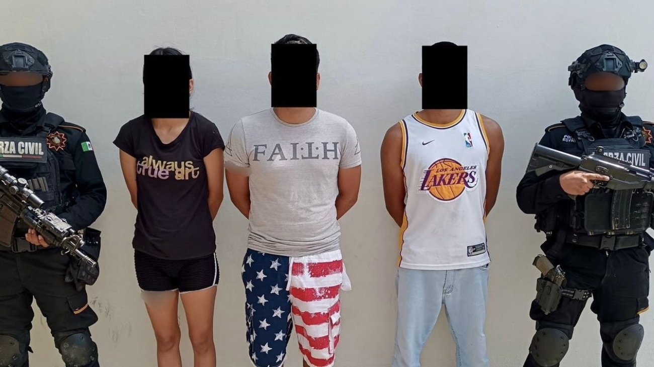 Capturan a tres y un menor de edad por posesión de droga