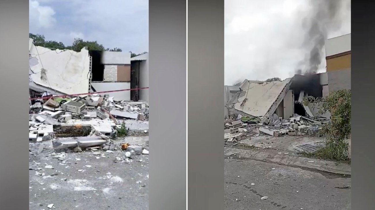 Explosión e incendio destruyen vivienda en Cadereyta