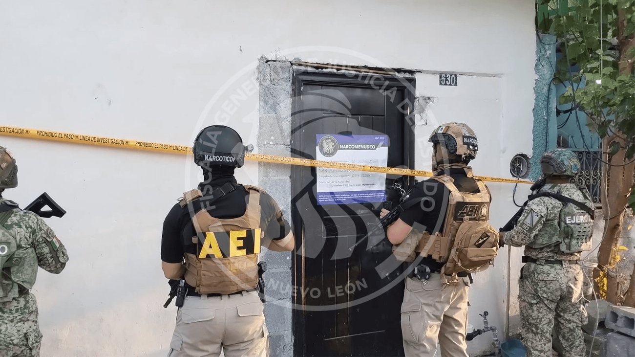 Golpe al narcomenudeo con cateos en Monterrey, Juárez y Guadalupe