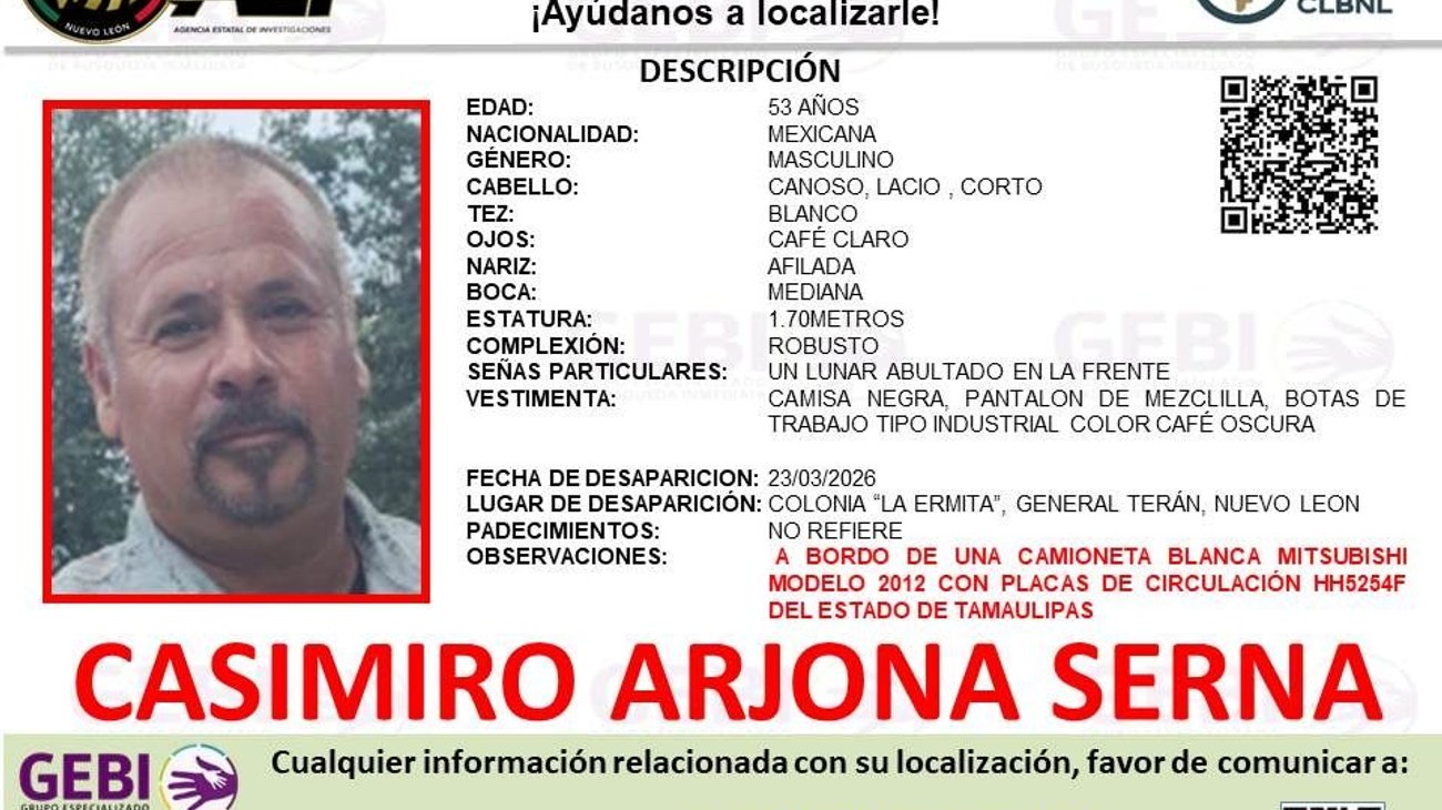 Continúa búsqueda de hombre desaparecido en rancho de China, NL