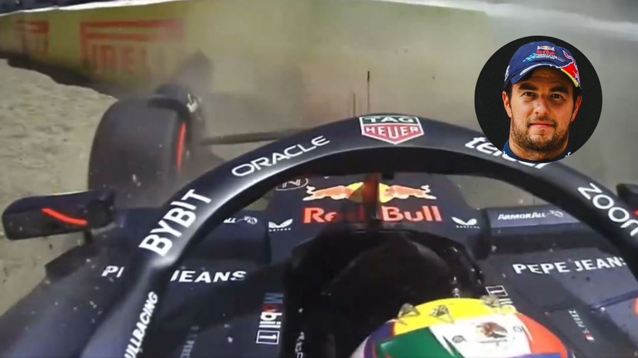 'Checo' Pérez sufre aparatoso choque en GP de Emilia-Romagna