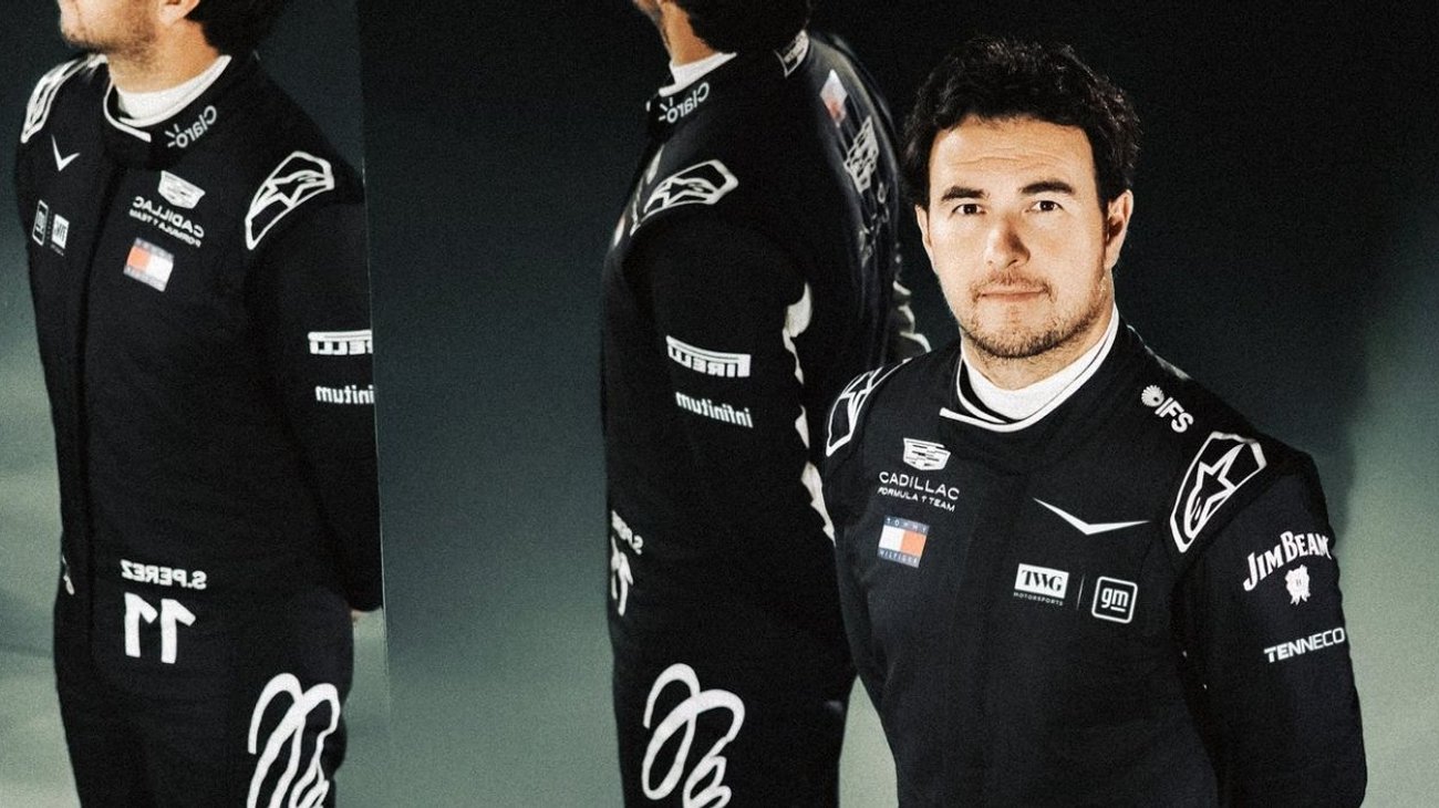 'Checo' Pérez presenta diseño de casco para temporada en Cadillac