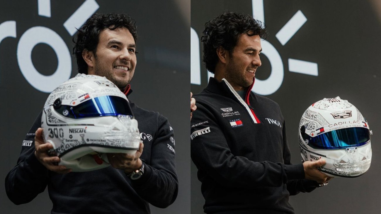 'Checo' Pérez revela el casco que usará en el GP de México 2026