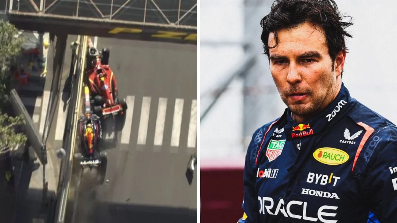 Checo arremete contra Sainz tras choque GP Azerbaiyán