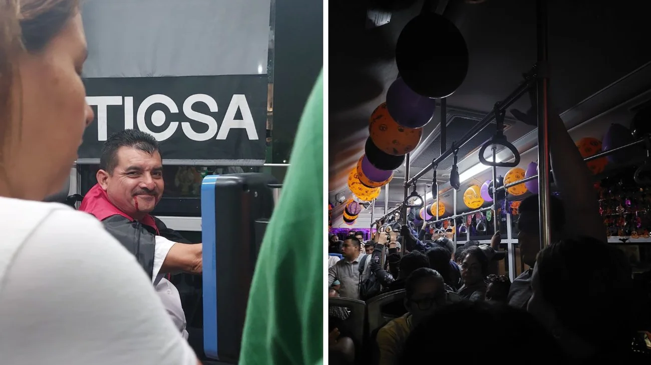 ¿Dulce o truco? Chófer de la ruta 38 celebra Halloween