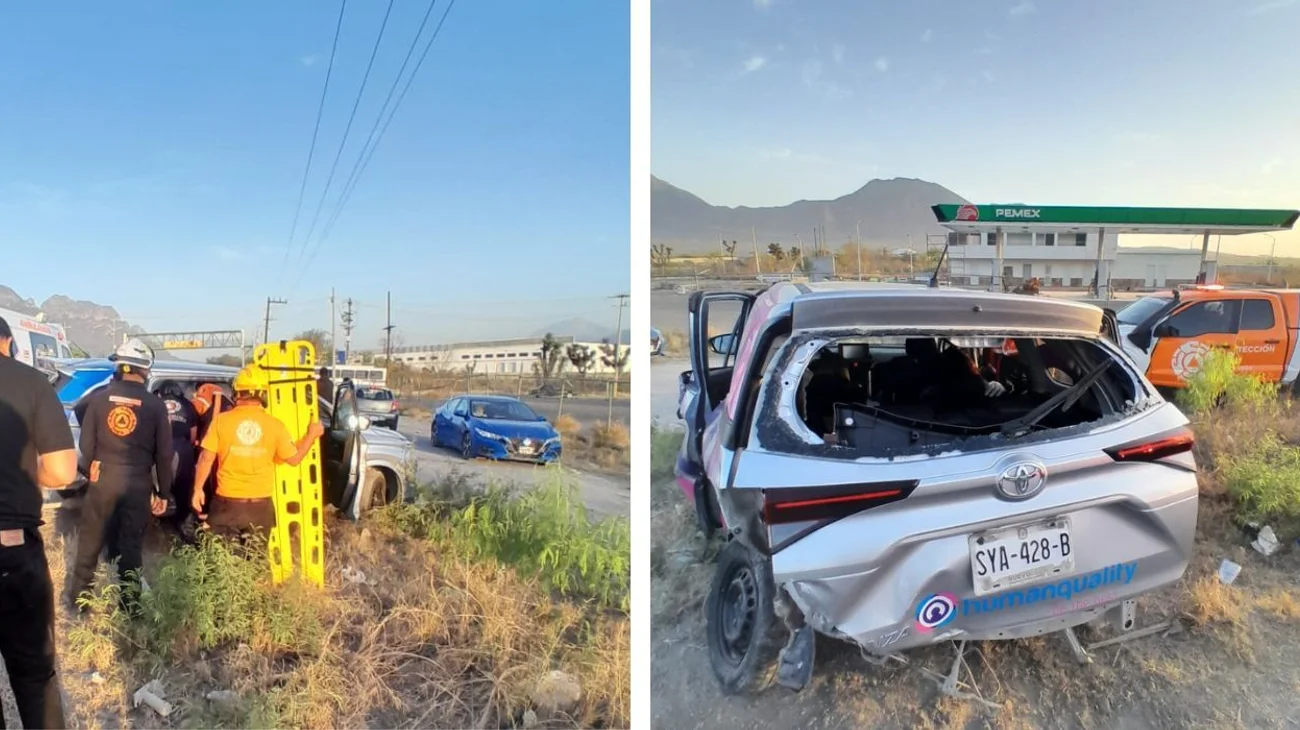 Choque deja tres lesionados en la carretera Monclova