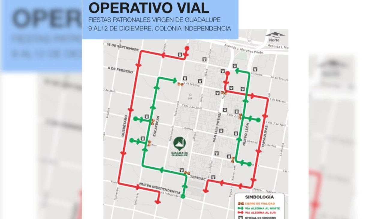 Anuncia Tránsito cierres viales por festejos religiosos 