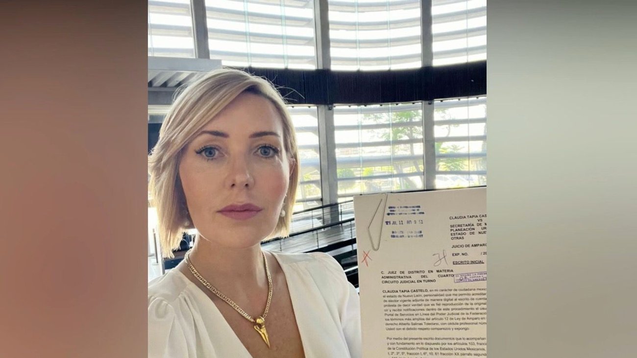 Claudia Tapia presenta amparo contra retiro de vegetación