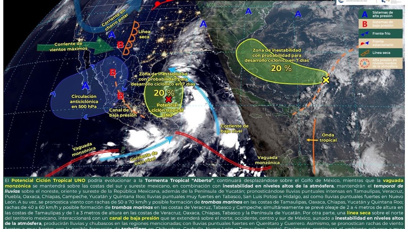En alerta Coahuila ante pronóstico de lluvias por ciclón