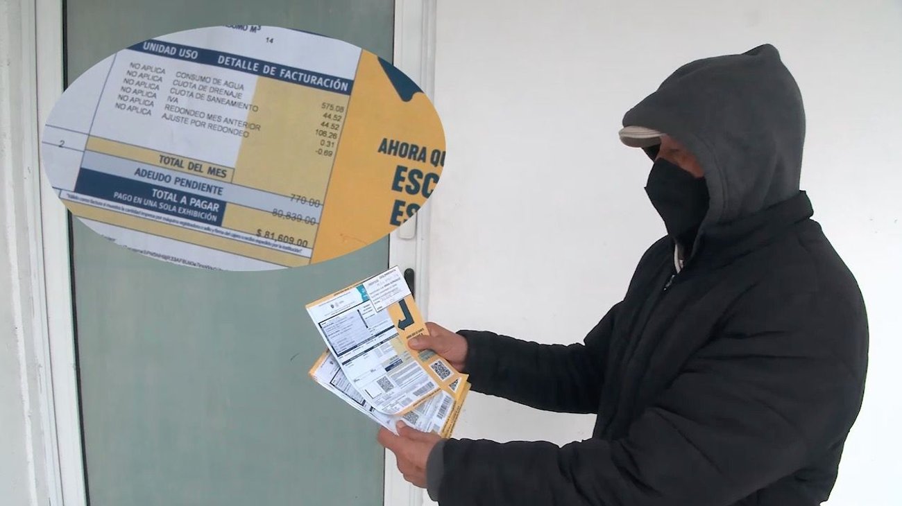 Denuncia ciudadano cobro de 80 mil pesos en recibo de agua