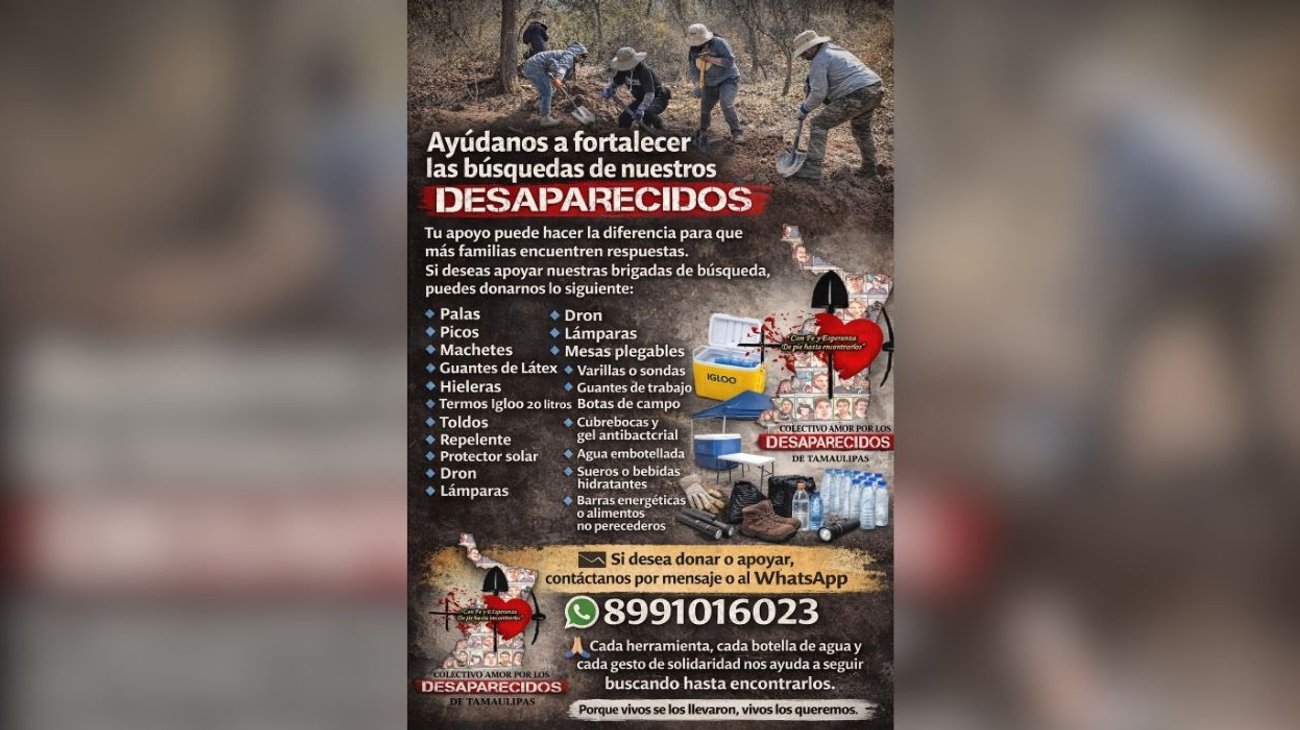 Pide colectivo apoyo para fortalecer brigadas de búsqueda
