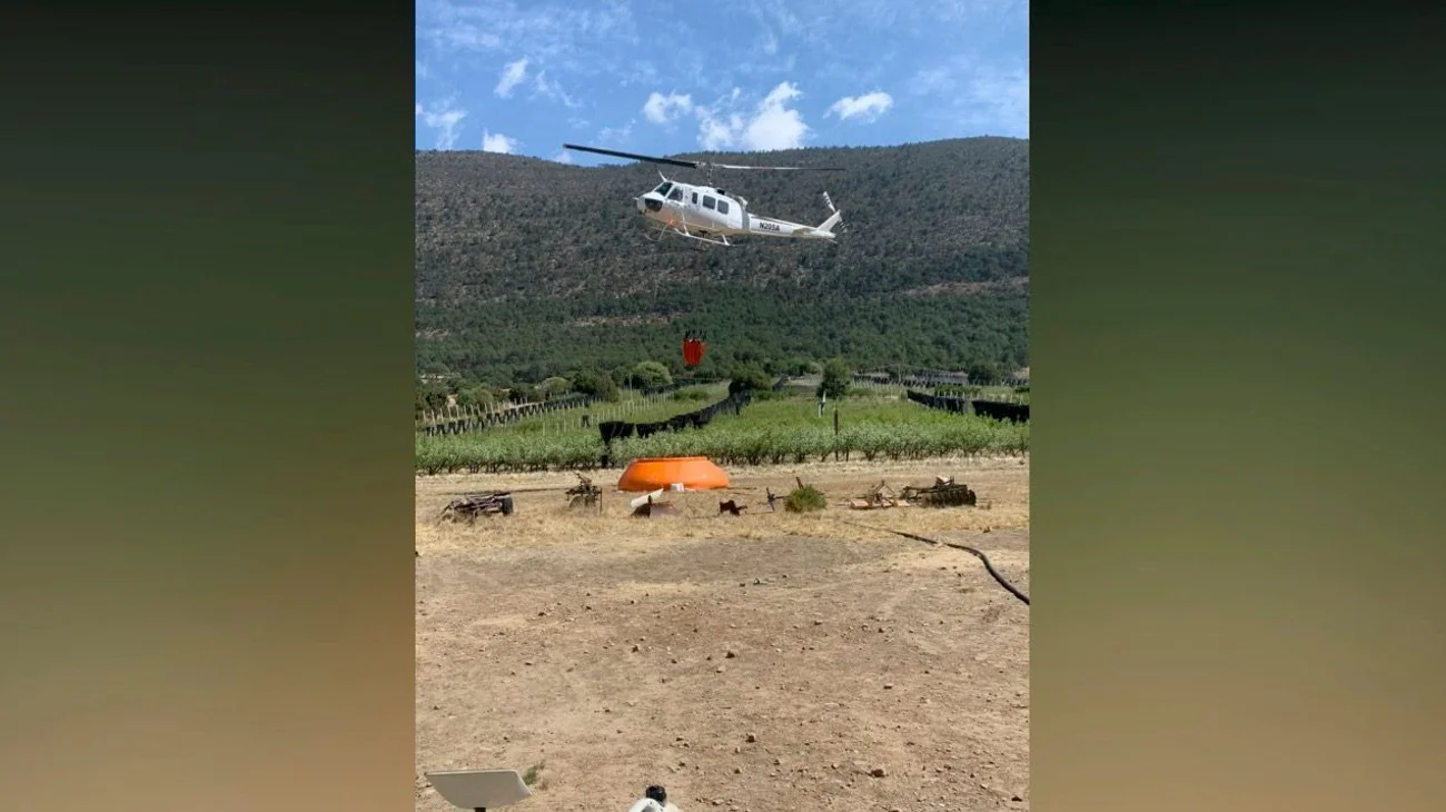 Combaten incendio forestal en la zona de Puerto Conejo