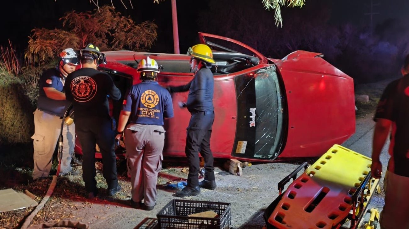 Conductor ebrio vuelca tras dormitar en carretera libre a Reynosa