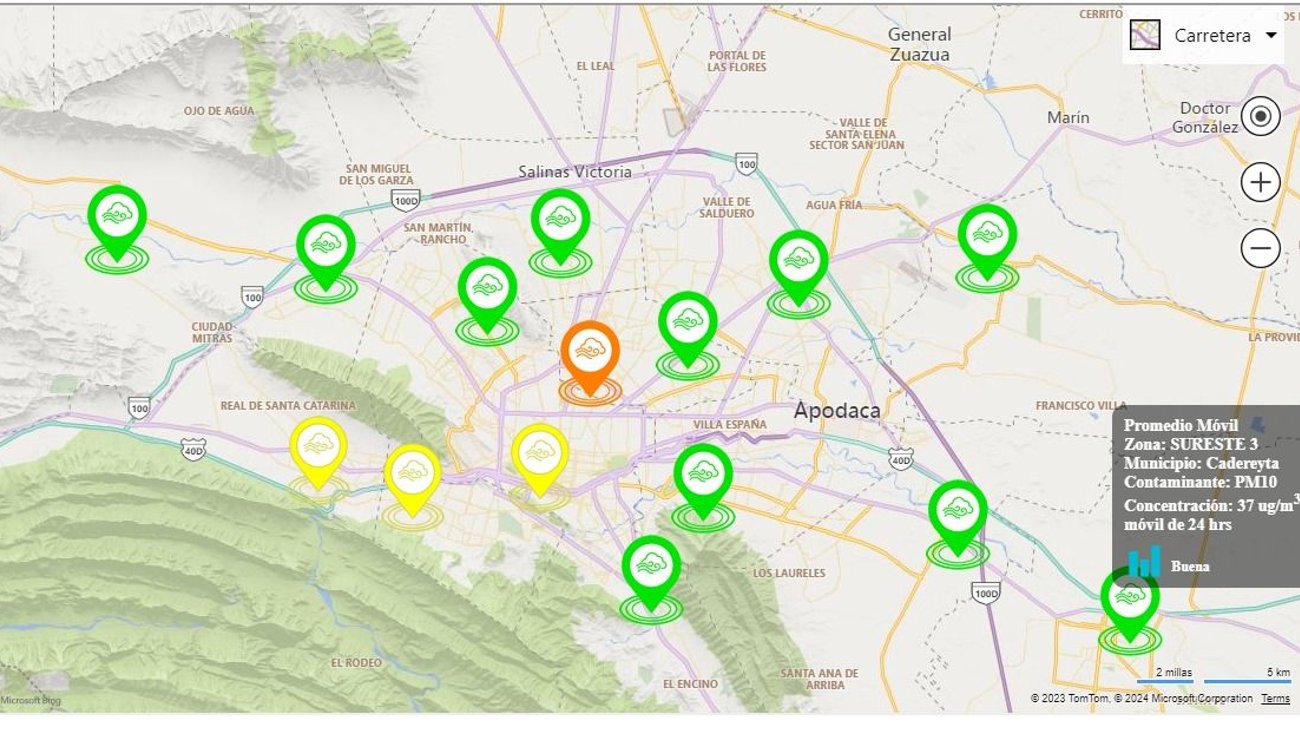 Tiene Nuevo León día con buena calidad del aire 