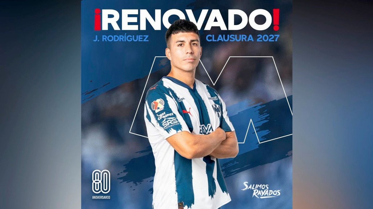 Renueva Rayados al 'Corcho' Rodriguez hasta el Clausura 2027
