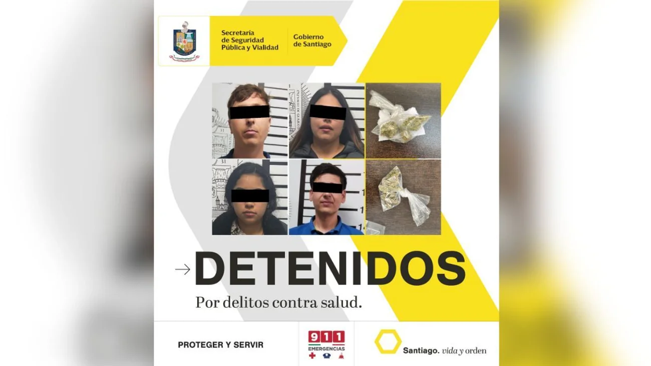 Detienen a cuatro por delitos en contra de la salud