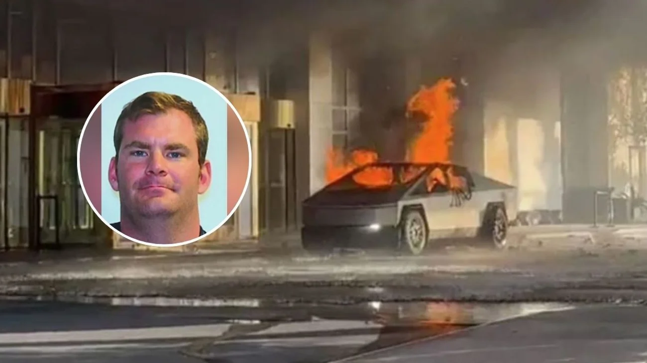 Conductor del Cybertruck se disparó antes de que explotara