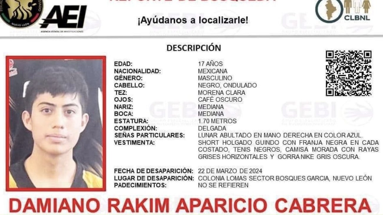 Desaparece menor en el municipio de García Nuevo León