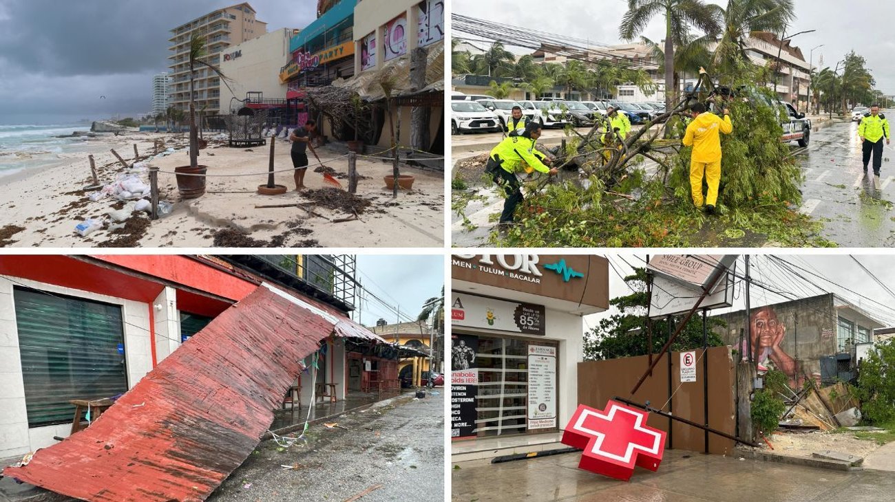 Daños menores en Quintana Roo tras el impacto de Beryl