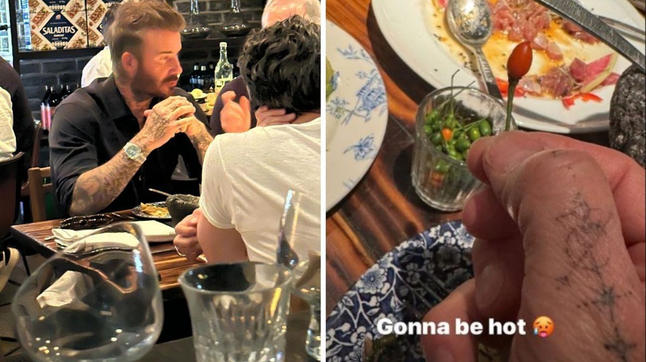 David Beckham queda encantado con tacos y chile piquín
