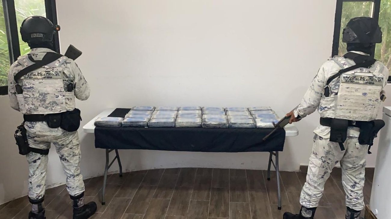 Decomisa Guardia Nacional cocaína en Tulum, Quintana Roo