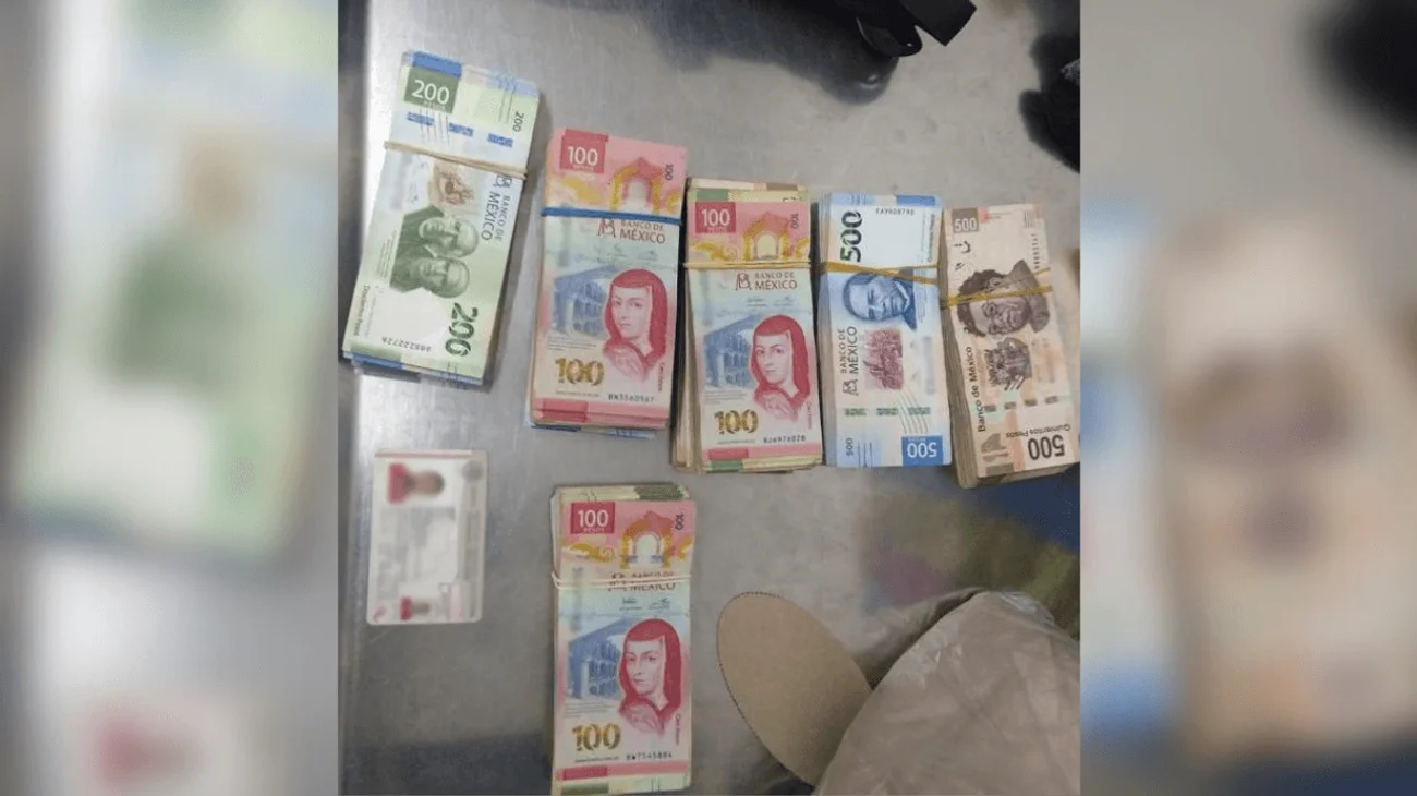Decomisan 300 mil pesos en el Aeropuerto de Monterrey
