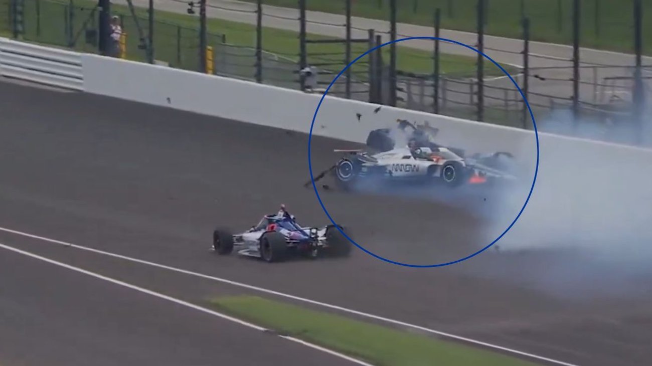Sufre Pato O’Ward accidente en práctica de las 500 de IndyCar