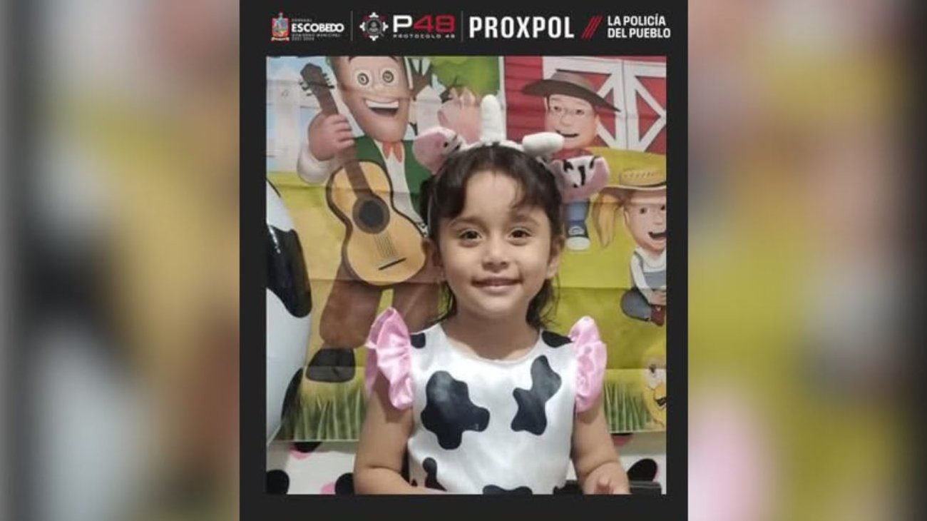Desaparece Emili, niña de 3 años de edad, en Escobedo